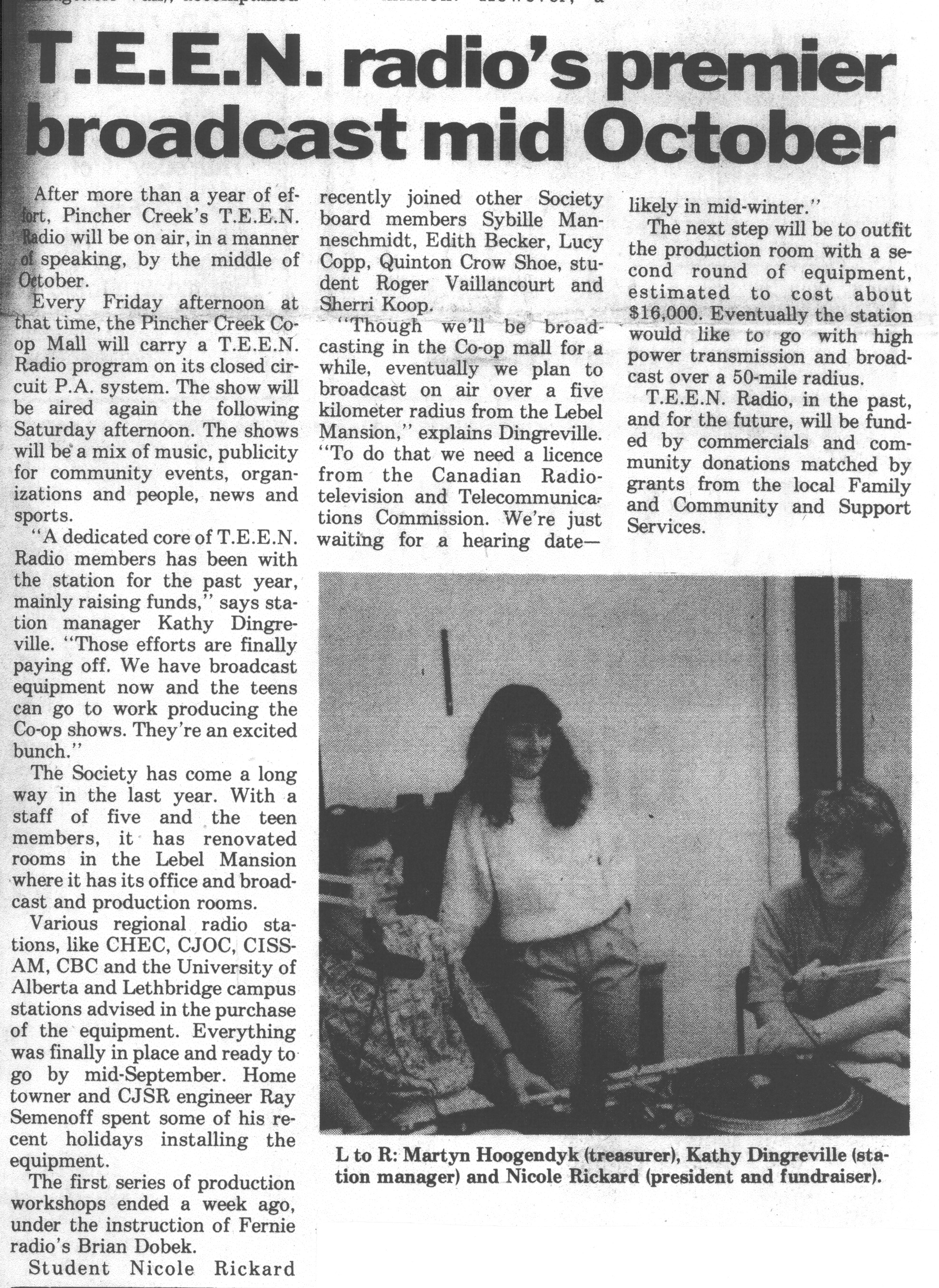 Ranchland Broadcasts Start